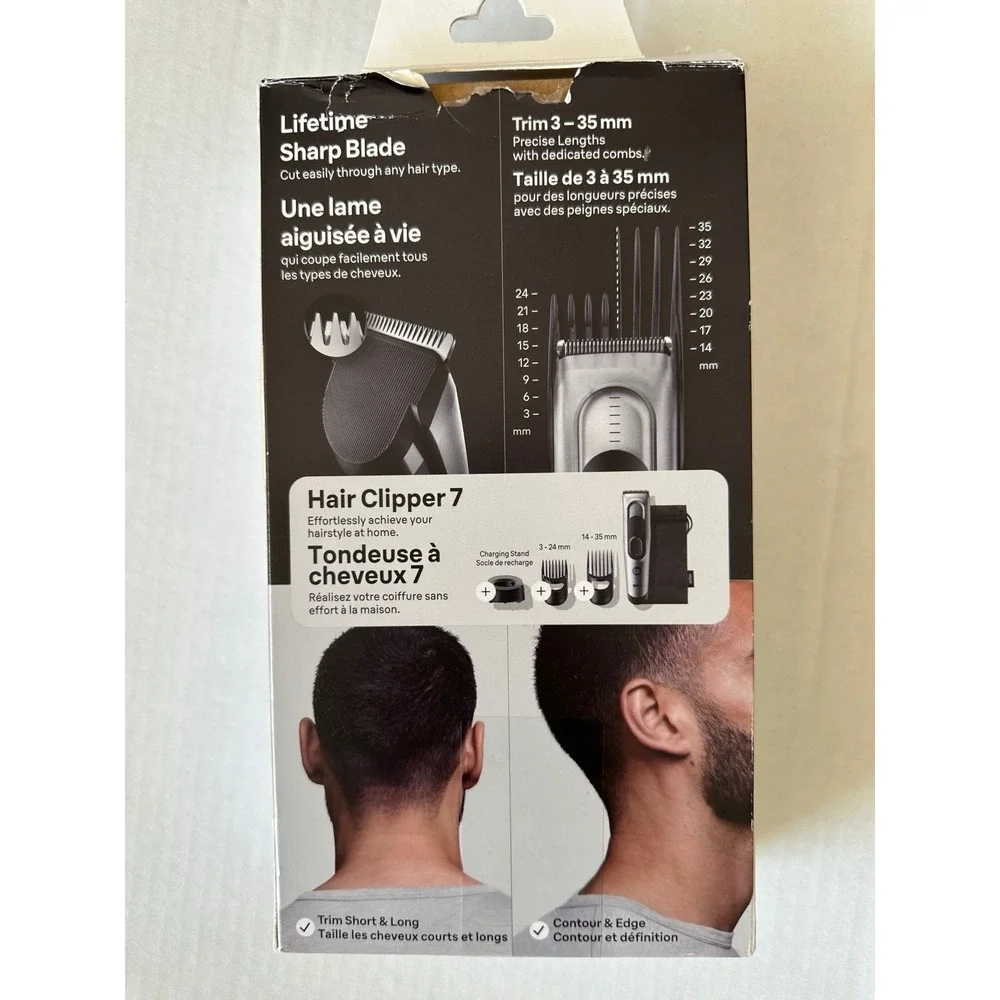 Braun Series 7 7390 Hair Clippers for Men Cordless‎ Washable 17 Length Settings